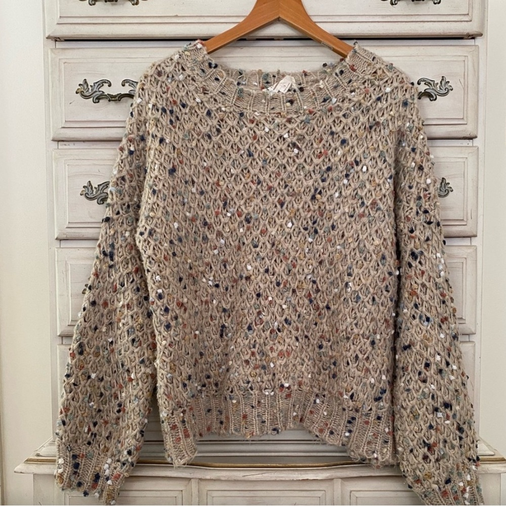 Vici Popcorn Confetti Fisherman Sweater